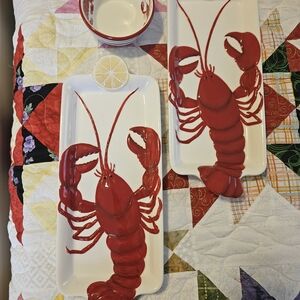 Sonoma Red Lobster Platter and Bowl Set